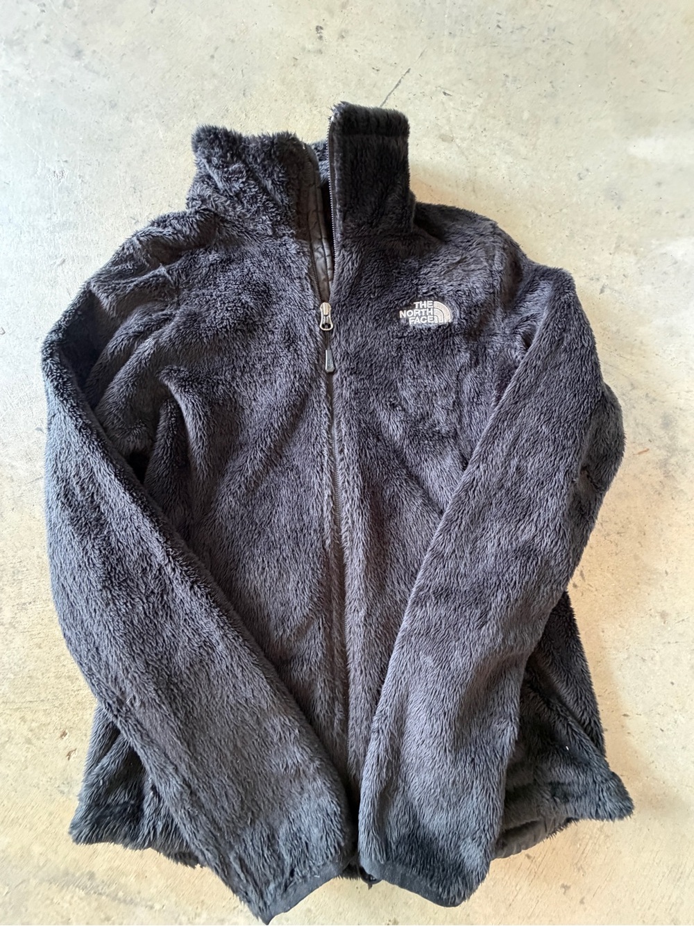 The North Face Osito Fleece women’s jacket black full zip high pile cozy size S
